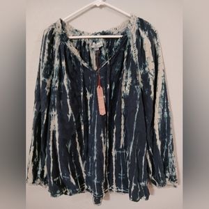 Knox rose tie dye blouse